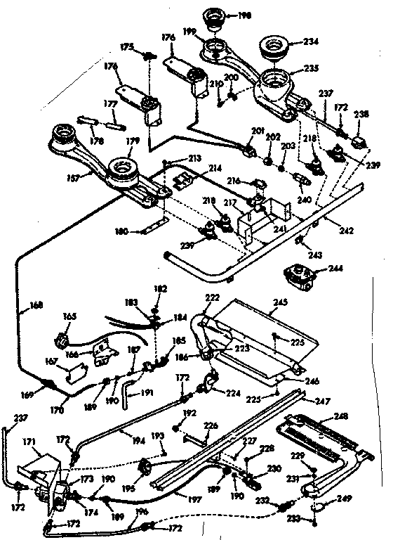 Kenmore 1037287310 burner section diagram