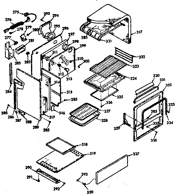 Kenmore 1037287310 body section diagram
