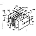 Kenmore 1037337261 oven door section diagram