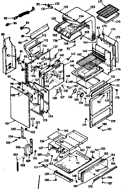 Kenmore 1037337242 body section diagram