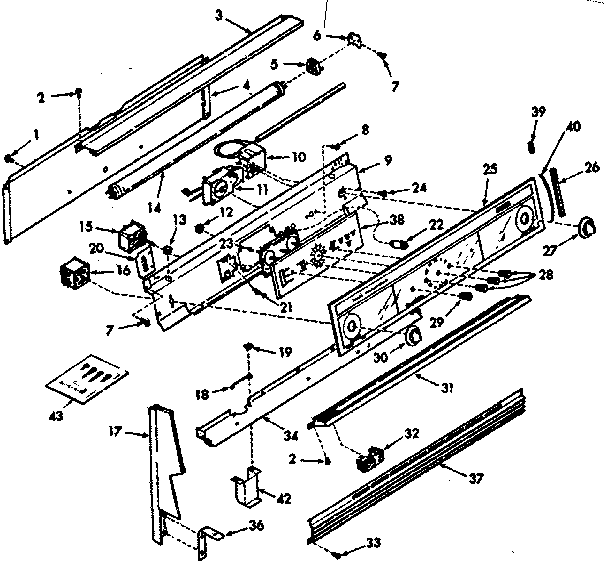 Kenmore 1037357212 backguard section diagram