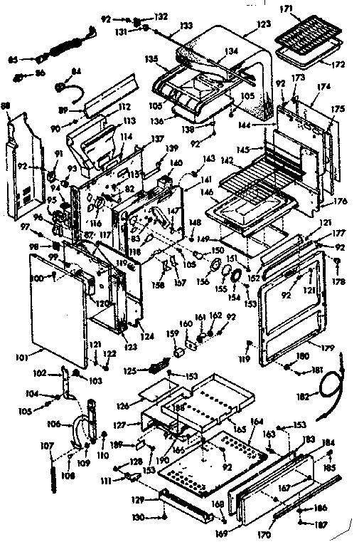 Kenmore 1037357212 body section diagram