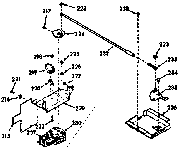 Kenmore 1037357212 power lock section diagram