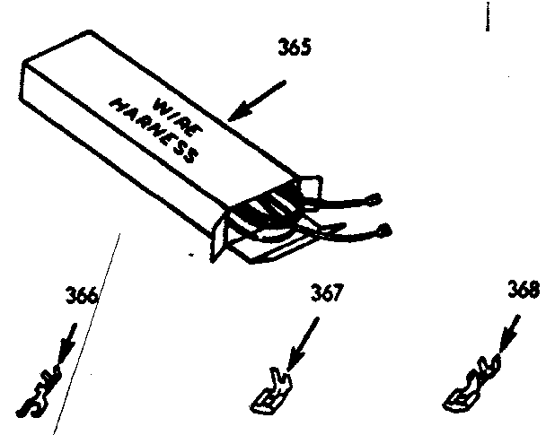 Kenmore 1037357212 wire harnesses and components diagram