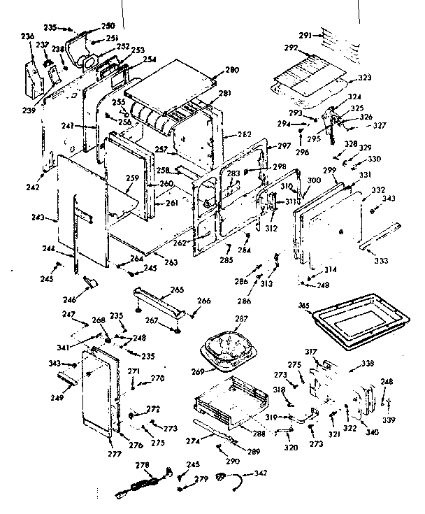 Kenmore 1037427261 body section diagram