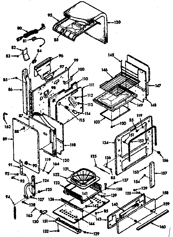 Kenmore 1037447310 body section diagram
