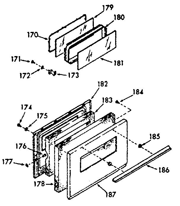 Kenmore 1037447310 oven door diagram