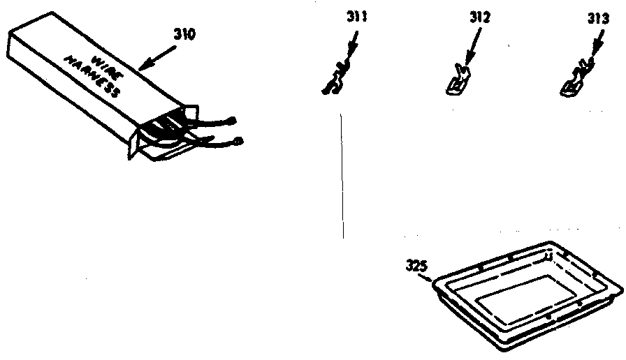 Kenmore 1037467241 wire harness and components & rotisserie pan kit diagram