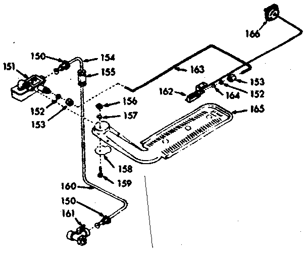 Kenmore 1037707210 upper oven burner section diagram