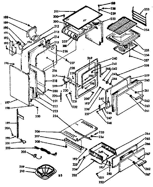 Kenmore 1037707210 lower body section diagram