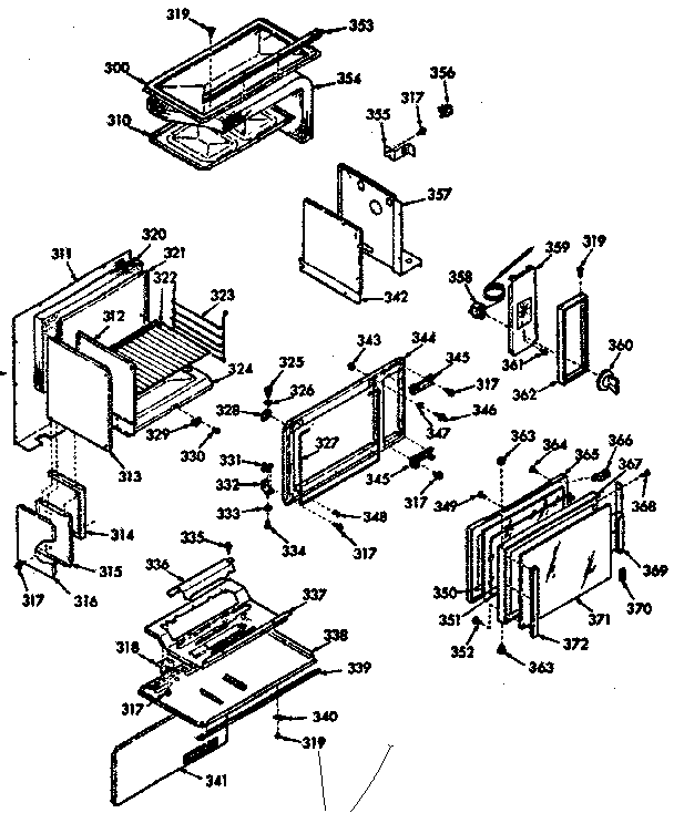 Kenmore 1037707210 upper body section diagram