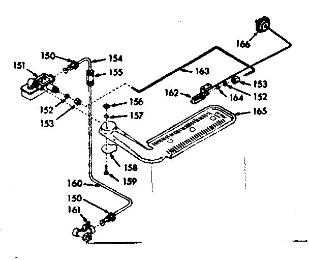 Kenmore 1037707310 upper oven burner section diagram