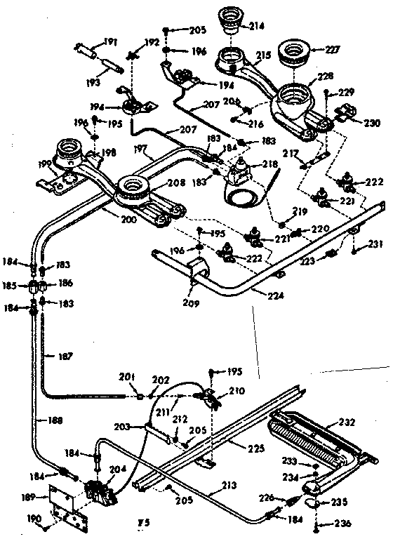 Kenmore 1037707310 burner diagram