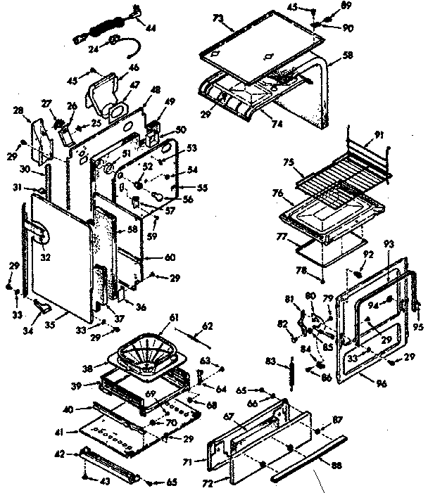 Kenmore 1037717220 lower body section diagram