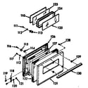 Kenmore 1037717220 lower body oven door section diagram