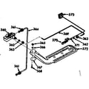 Kenmore 1037717310 upper oven burner section diagram