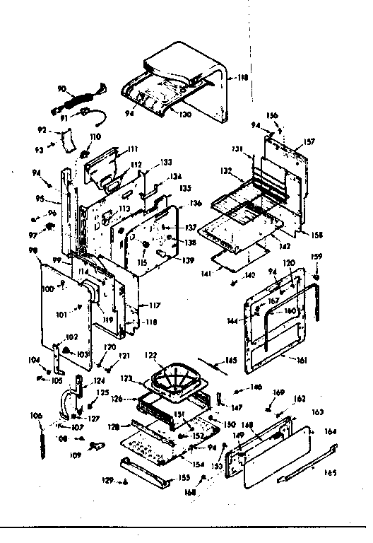 Kenmore 1037747260 lower body section diagram