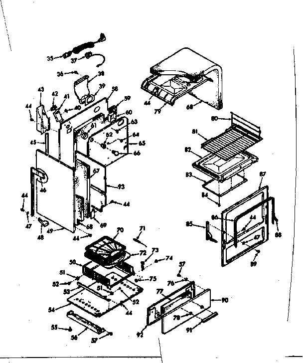 Kenmore 1037827360 lower body section diagram