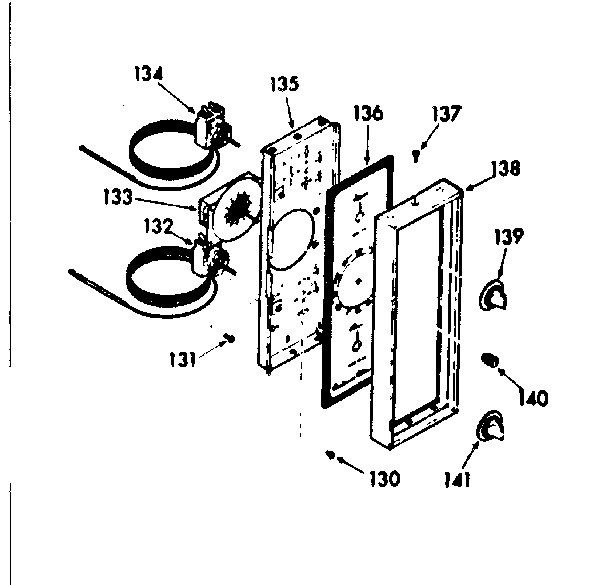 Kenmore 1037827360 upper oven control panel diagram