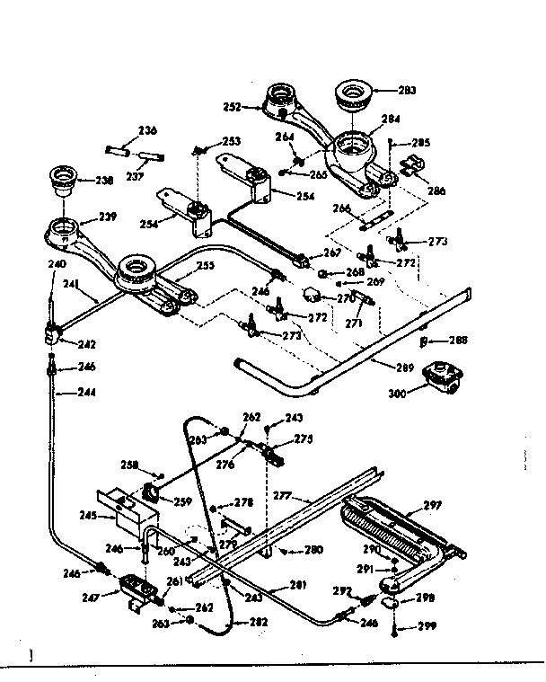 Kenmore 1037827360 burner section diagram