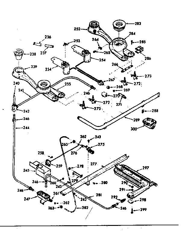 Kenmore 1037847320 burner section diagram