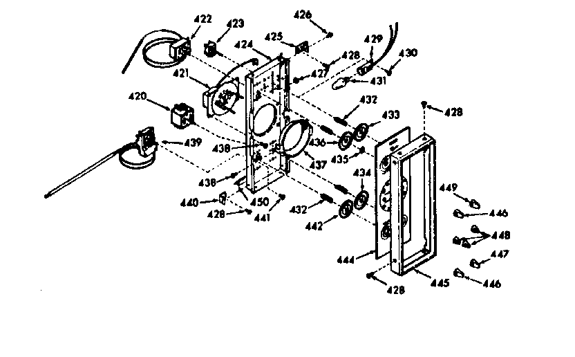 Kenmore 1037857261 control panel section diagram