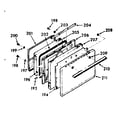 Kenmore 1037857340 oven door section diagram