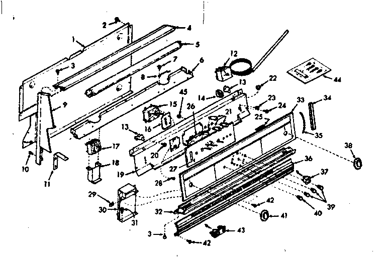 Kenmore 1038357221 backguard section diagram