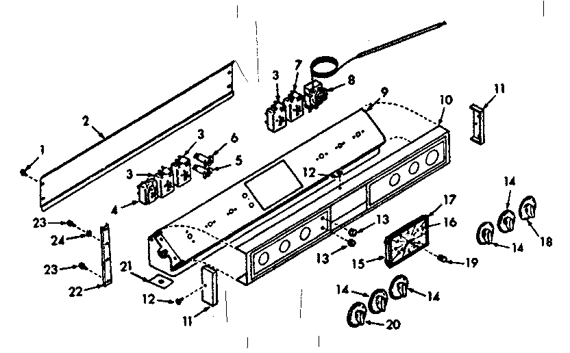 Kenmore 1039127261 backguard section diagram