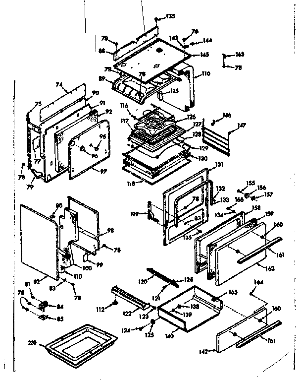 Kenmore 1039127261 body section diagram