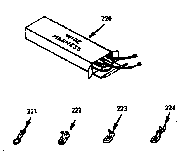 Kenmore 1039127261 wire harnesses and components diagram