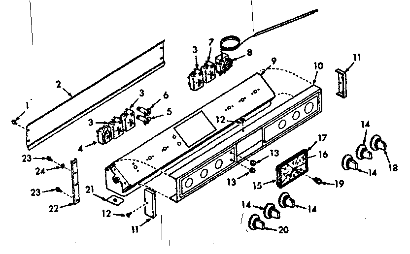 Kenmore 1039127212 backguard section diagram
