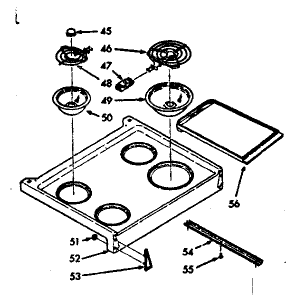 Kenmore 1039127212 main top section diagram