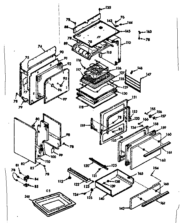 Kenmore 1039127212 body section diagram