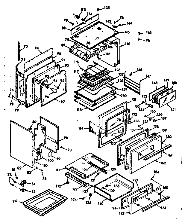 Kenmore 1039147220 body section diagram