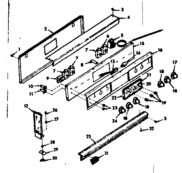 Kenmore 1039147241 backguard section diagram