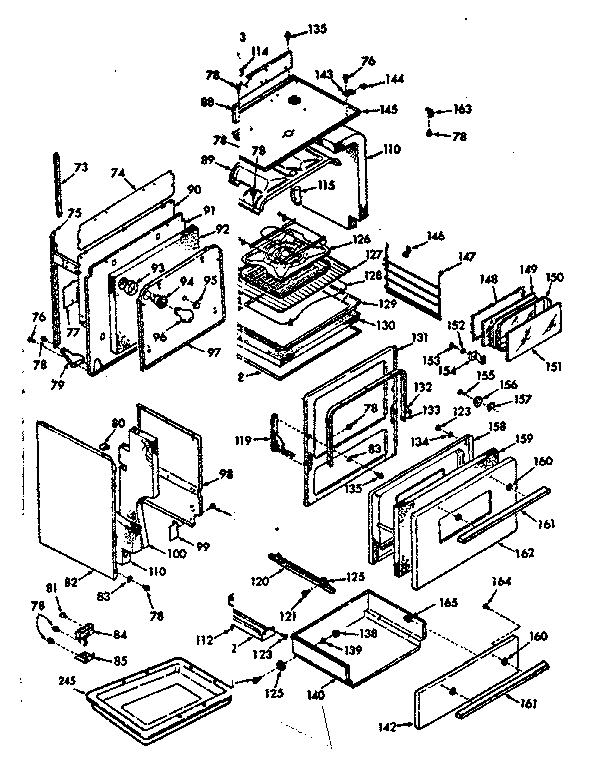 Kenmore 1039147241 body section diagram