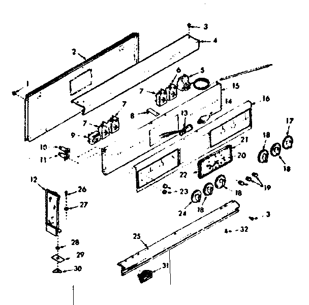 Kenmore 1039147212 backguard section diagram