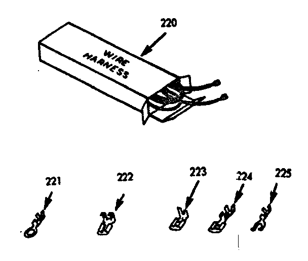 Kenmore 1039147212 wire harness and components diagram