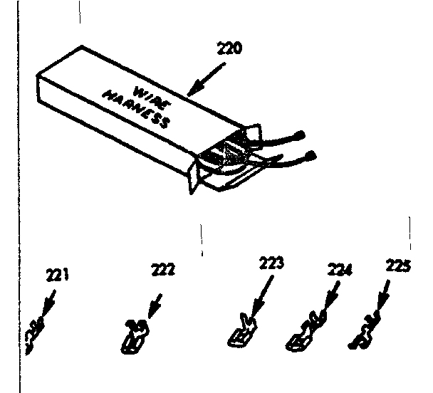 Kenmore 1039147310 wire harness and components diagram