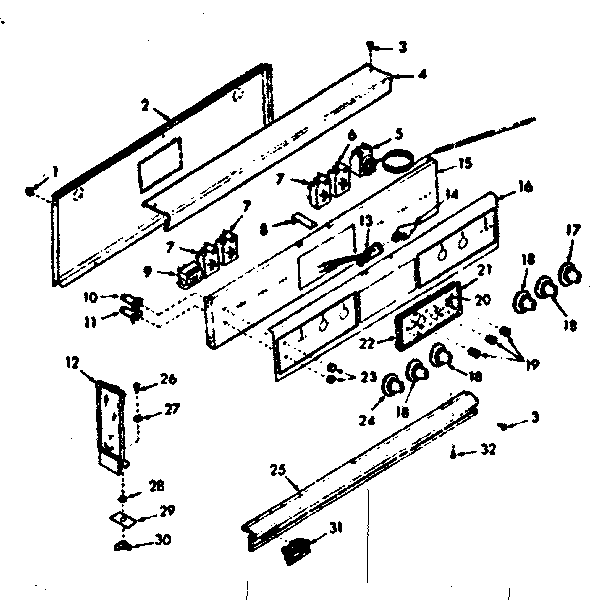 Kenmore 1039147361 backguard section diagram