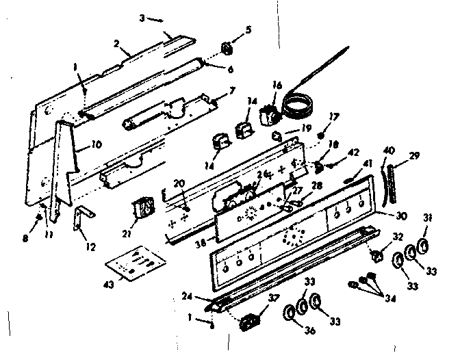 Kenmore 1039177212 backguard section diagram