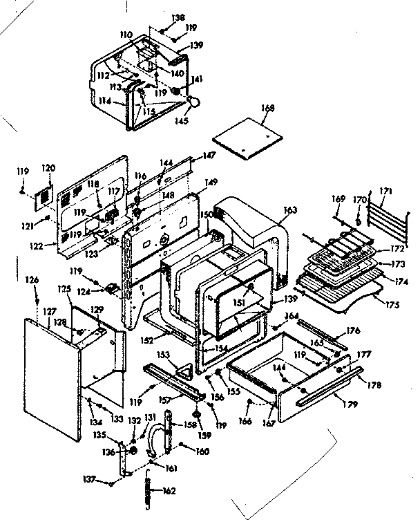 Kenmore 1039177212 body section diagram