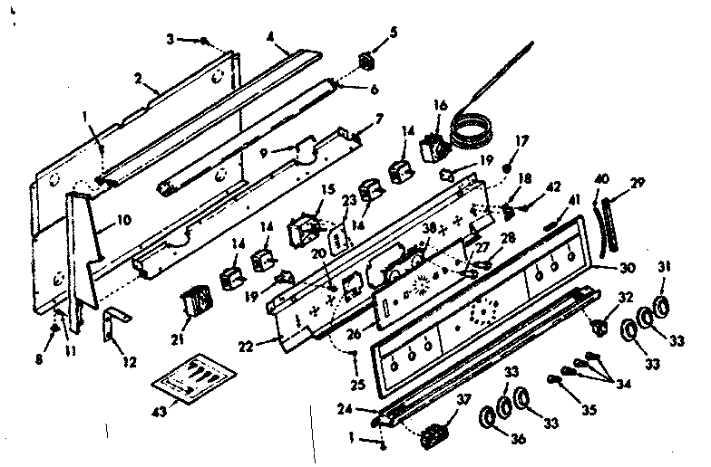 Kenmore 1039187212 backguard section diagram
