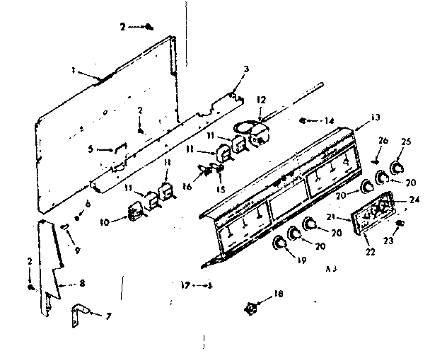 Kenmore 1039337261 backguard section diagram