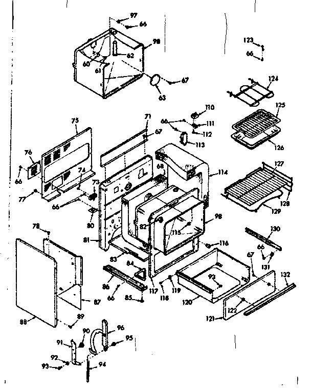 Kenmore 1039337360 body section diagram