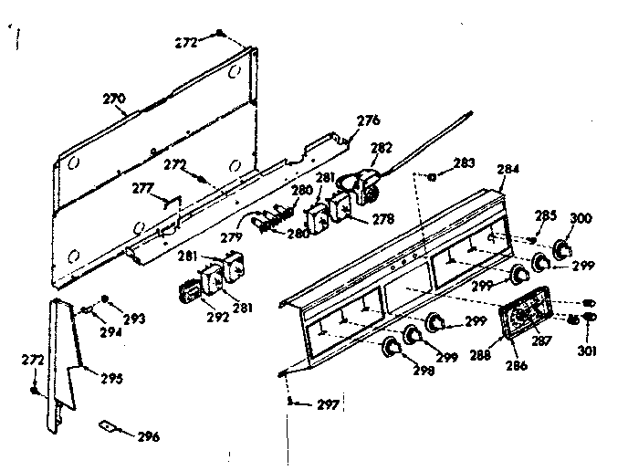 Kenmore 1039337360 backguard section diagram
