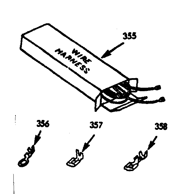 Kenmore 1039337360 wire harnesses and components diagram