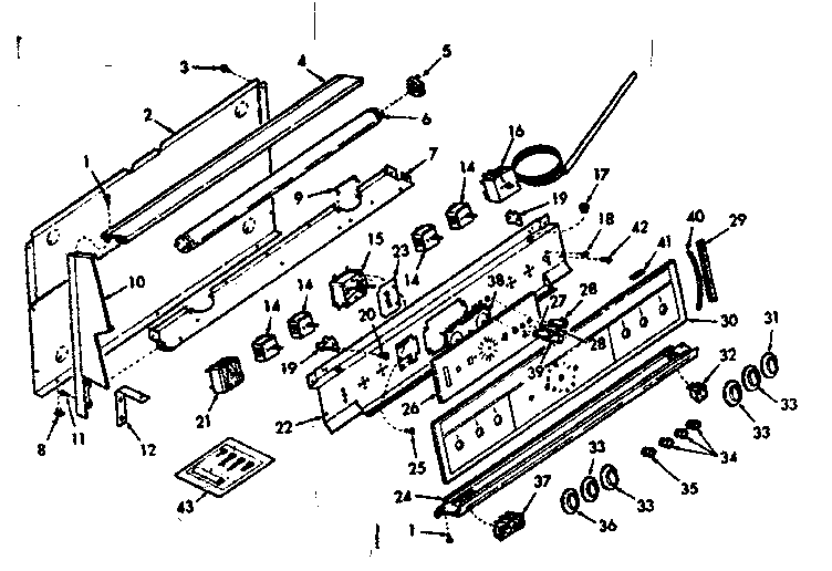Kenmore 1039357221 backguard section diagram