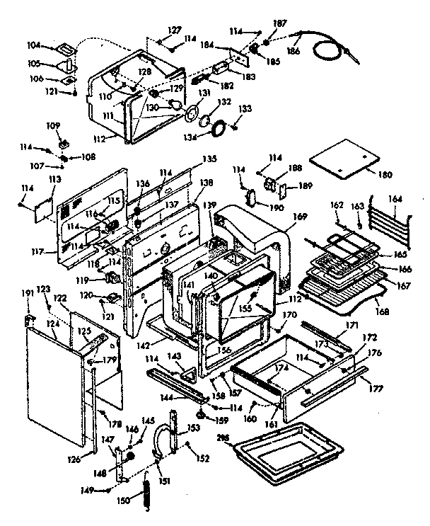 Kenmore 1039357221 body section diagram